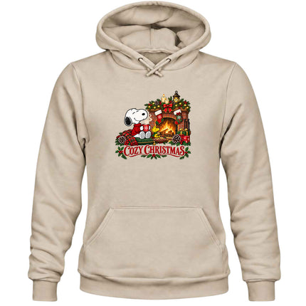 Cozy Christmas Fireplace Hot Cocoa Holiday Hoodie
