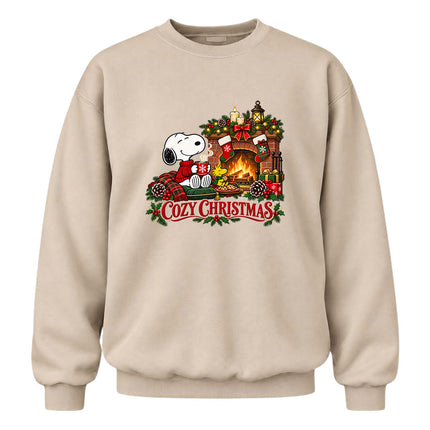 Cozy Christmas Fireplace Hot Cocoa Holiday Sweatshirt