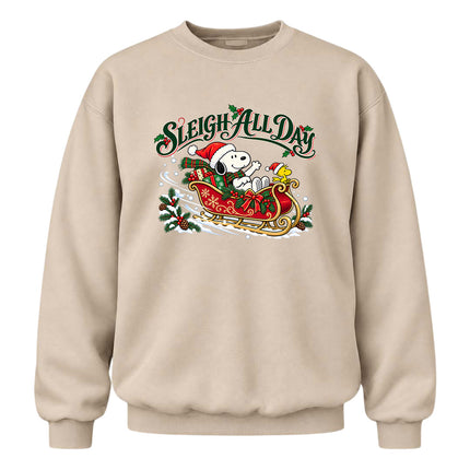 Sleigh All Day Christmas Holiday Sleigh Sweatshirt