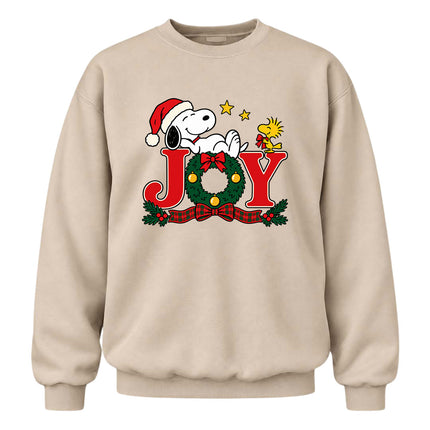Christmas Joy Wreath Cozy Holiday Sweatshirt