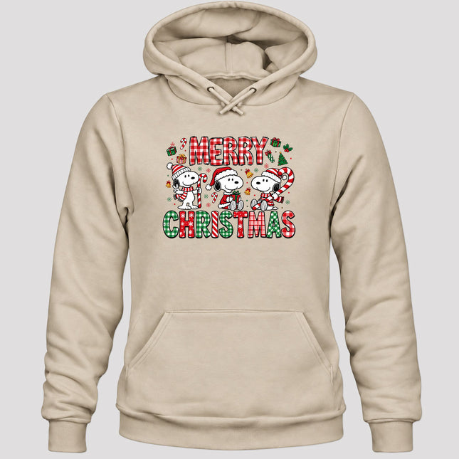Merry Christmas Plaid Candy Cane Holiday Hoodie