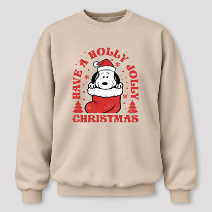 Have A Holly Jolly Christmas Retro Stocking Sweatshirt