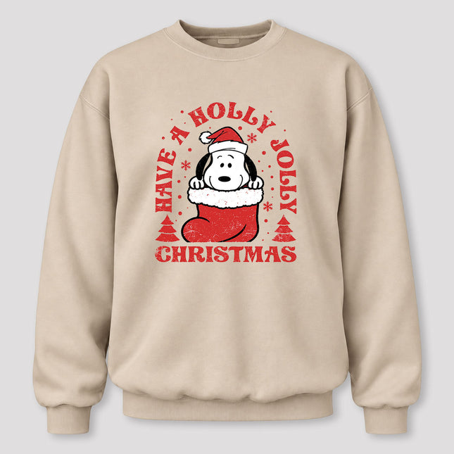 Have A Holly Jolly Christmas Retro Stocking Sweatshirt