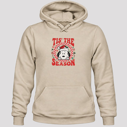 Tis The Season Christmas Retro Checkered Santa Hat Hoodie