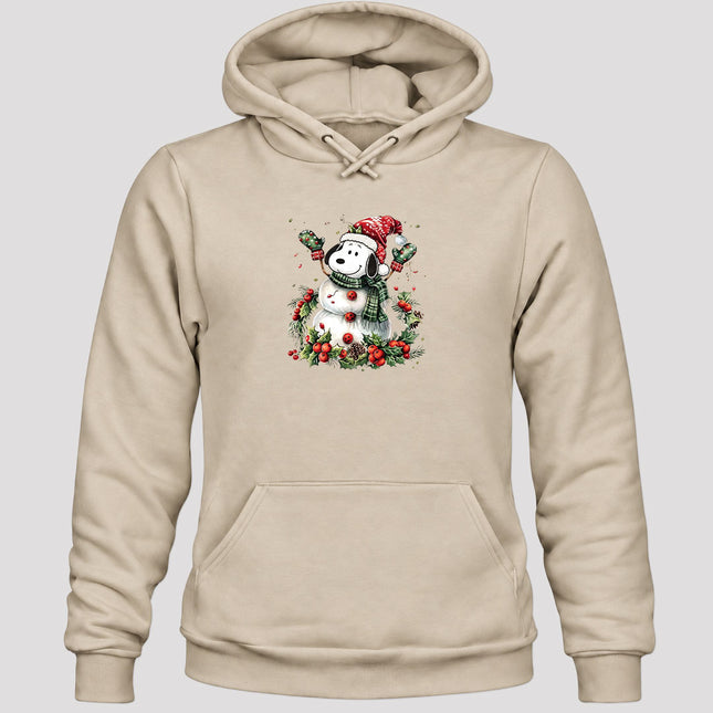 Christmas Snowman Santa Hat Holly Berries Hoodie