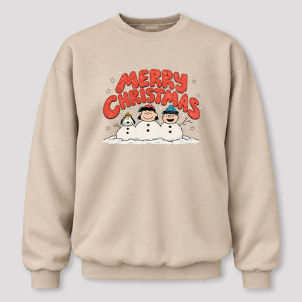 Merry Christmas Retro Snowmen Winter Graphic Sweatshirt