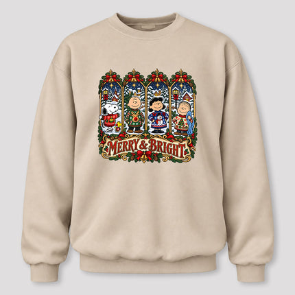 Merry and Bright Christmas Winter Village Sweatshirt
