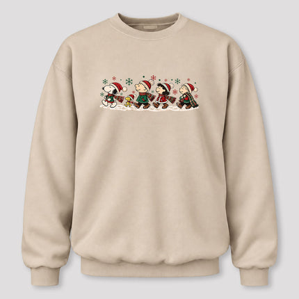 Christmas Winter Walk Snowflakes Plaid Scarves Sweatshirt