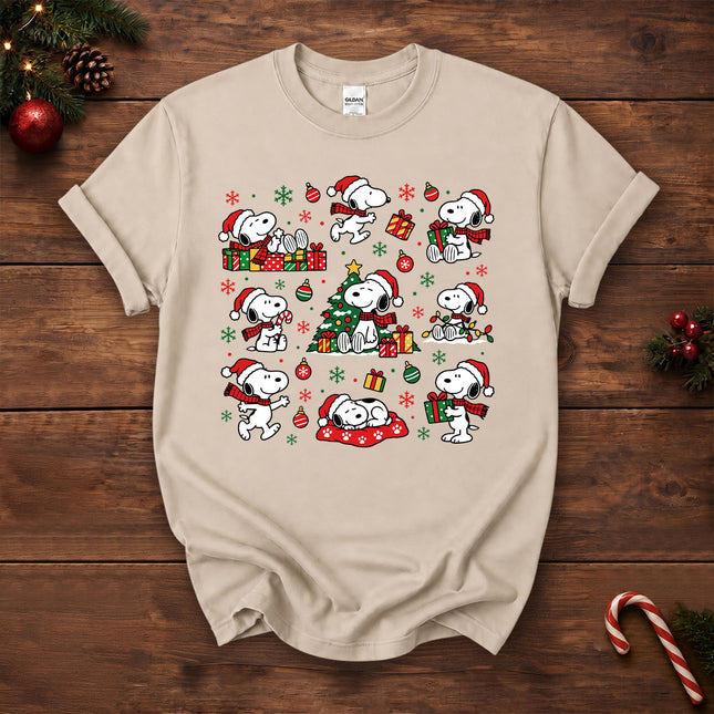 Christmas Santa Hat Gift Pattern T-Shirt