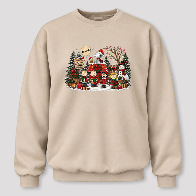 Christmas Tree Farm Hot Cocoa Winter Village Sweatshirt