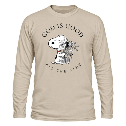 God Is Good All The Time Floral Christian Christmas Gift Long Sleeve T-Shirt