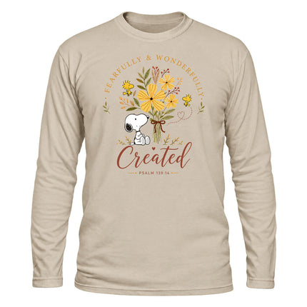 Fearfully and Wonderfully Created Floral Psalm 139 14 Christmas Gift Long Sleeve T-Shirt