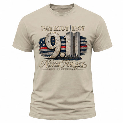 9/11 Patriot Day Never Forget 25th Anniversary September 11 Memorial T-Shirt