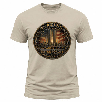 Patriot Day 9/11 25th Anniversary Never Forget Honoring The Heroes T-Shirt