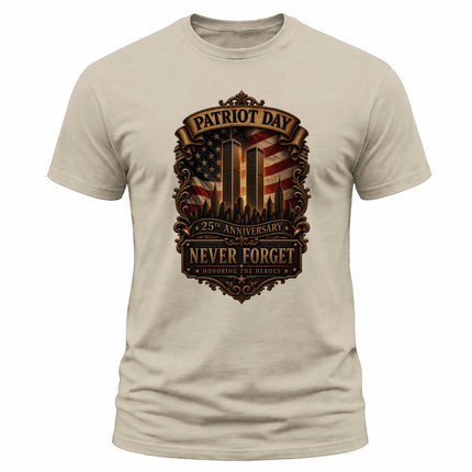 Patriot Day 9/11 25th Anniversary Never Forget Honoring The Heroes T-Shirt