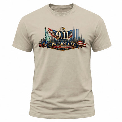9/11 Patriot Day Never Forget American Eagle September 11 Memorial T-Shirt