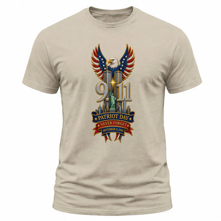 9/11 Patriot Day Never Forget September 11 American Eagle Memorial T-Shirt