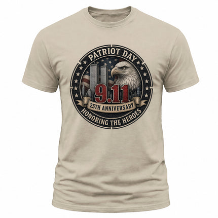 9/11 Patriot Day 25th Anniversary Honoring The Heroes Memorial T-Shirt