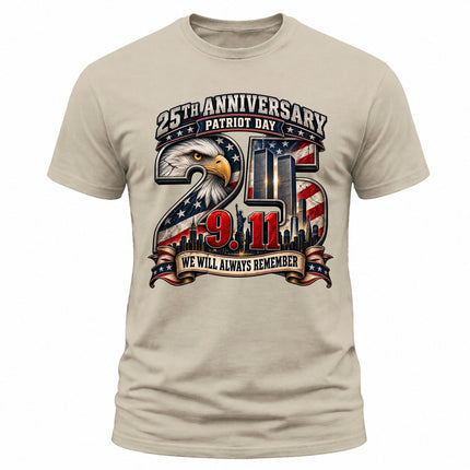 9/11 25th Anniversary Patriot Day We Will Always Remember Memorial T-Shirt