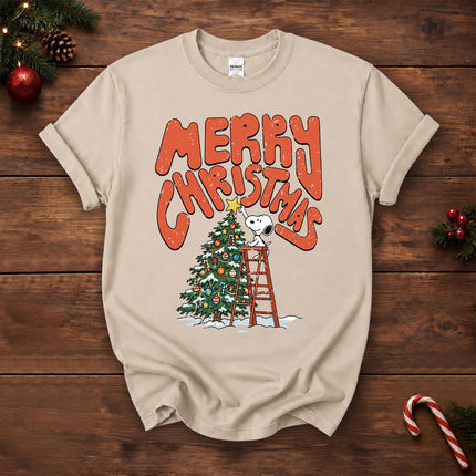 Merry Christmas Tree Decorating Retro Holiday T-Shirt