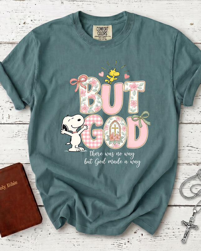 Comfort Colors But God Made a Way Christian Floral Faith T-Shirt