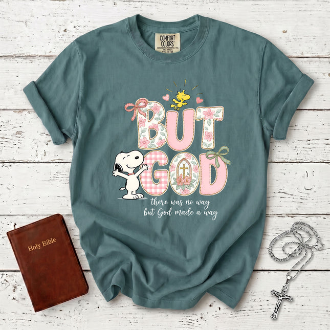 Comfort Colors But God Made a Way Christian Floral Faith T-Shirt