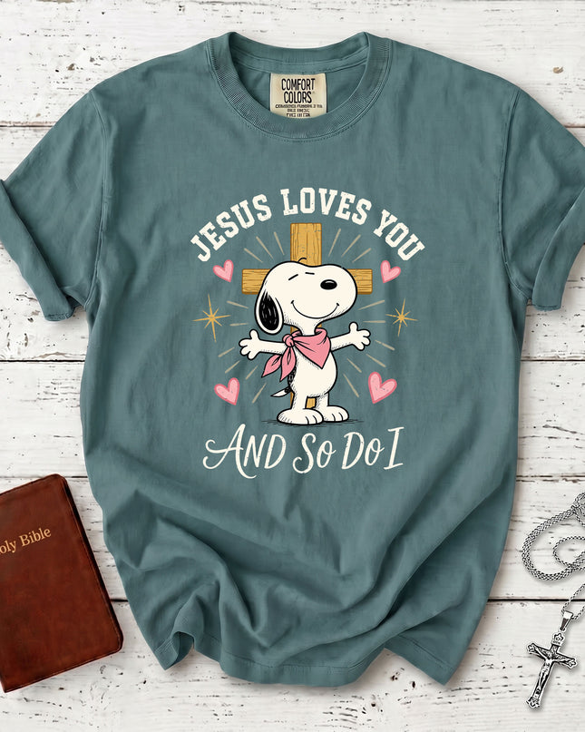 Comfort Colors Jesus Loves You And So Do I Christian Faith Cross T-Shirt