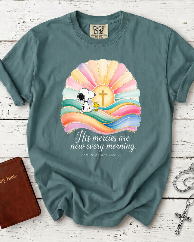 Comfort Colors His Mercies Are New Every Morning Christian T-Shirt