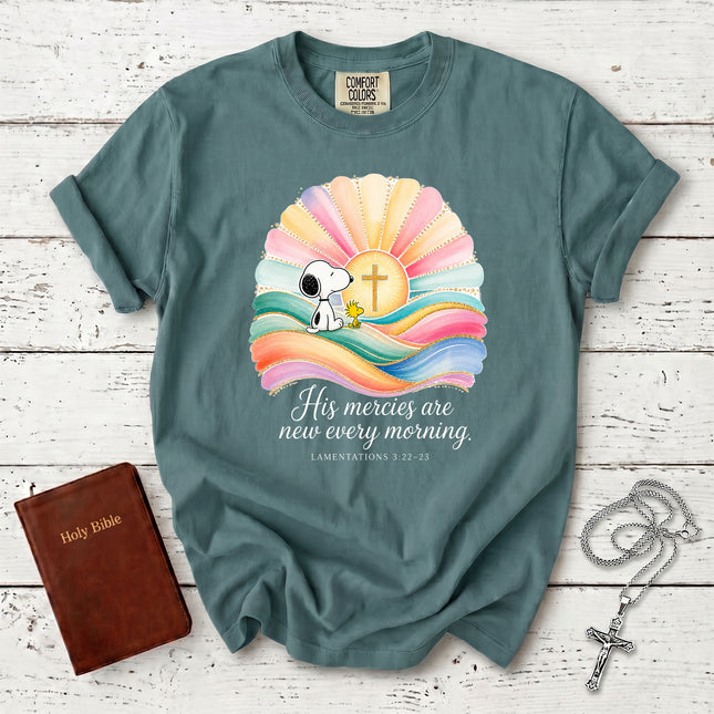 Comfort Colors His Mercies Are New Every Morning Christian T-Shirt