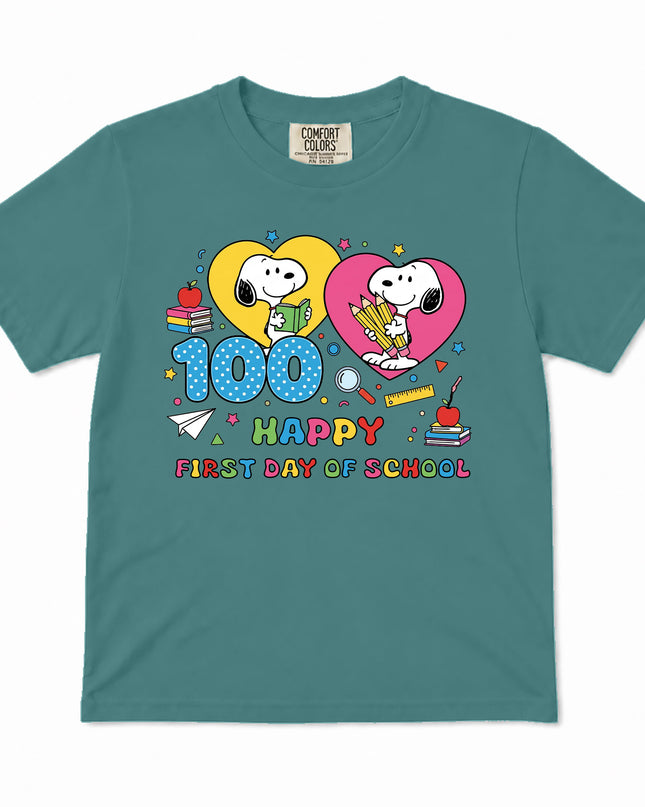 Comfort Colors 100 Days of School Happy Classroom Kid T-Shirt