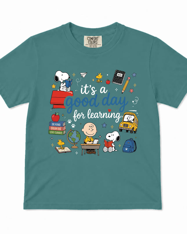 Comfort Colors Back To School Good Day For Learning Classroom Kid T-Shirt