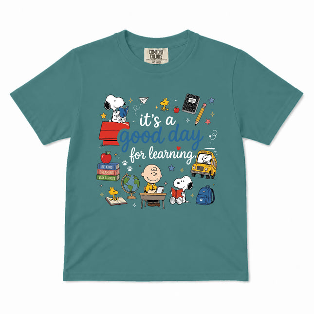 Comfort Colors Back To School Good Day For Learning Classroom Kid T-Shirt