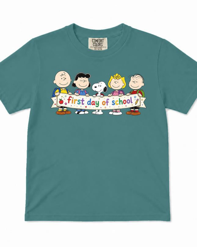 Comfort Colors First Day of School Back To School Friends Kid T-Shirt