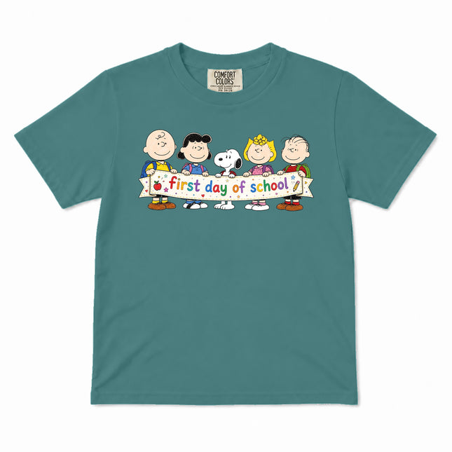 Comfort Colors First Day of School Back To School Friends Kid T-Shirt