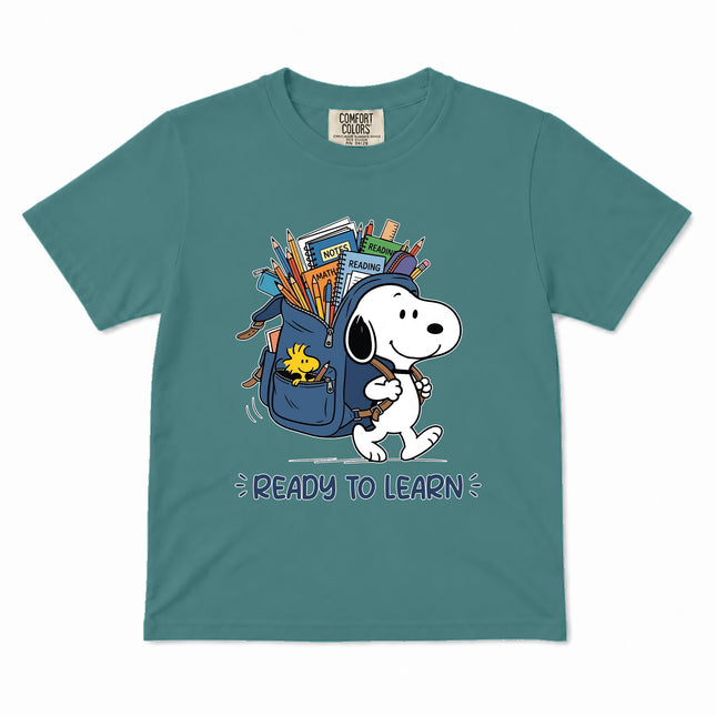 Comfort Colors Back To School Ready To Learn Backpack Kid T-Shirt