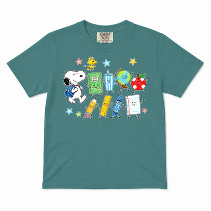 Comfort Colors Back To School School Supplies Globe Notebook Kid T-Shirt
