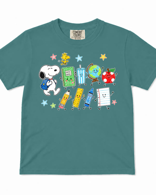 Comfort Colors Back To School School Supplies Globe Notebook Kid T-Shirt