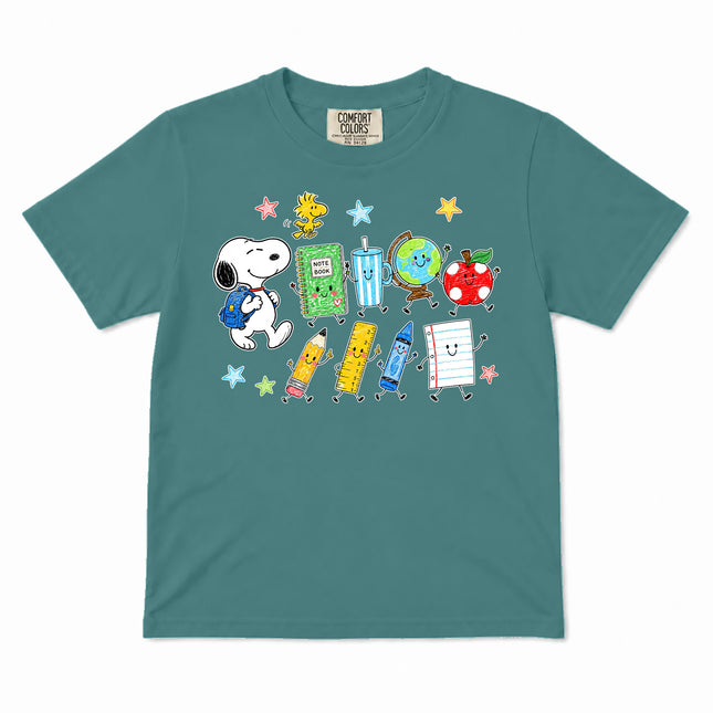 Comfort Colors Back To School School Supplies Globe Notebook Kid T-Shirt