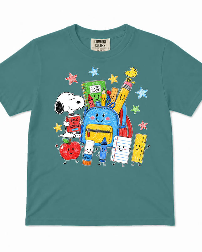 Comfort Colors Back To School Backpack School Supplies Kid T-Shirt