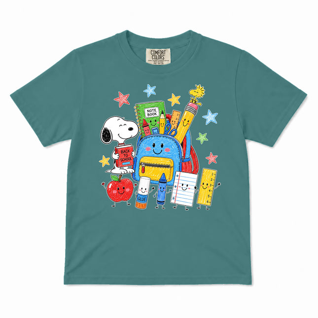 Comfort Colors Back To School Backpack School Supplies Kid T-Shirt