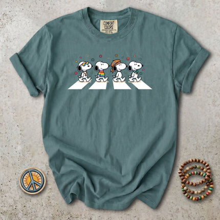 Comfort Colors Retro Hippie Peace Walk Groovy 70s Vibes T-Shirt