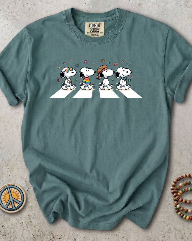 Comfort Colors Retro Hippie Peace Walk Groovy 70s Vibes T-Shirt