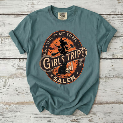 Comfort Colors Salem Girls Trip Wicked 2026 Halloween T-Shirt