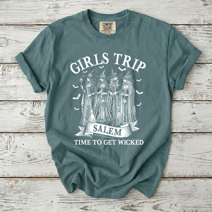 Comfort Colors Salem Witch Girls Trip Halloween T-Shirt