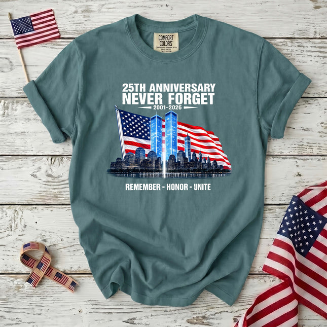 Comfort Colors 25th Anniversary Patriot Day 911 Memorial Tribute T-Shirt