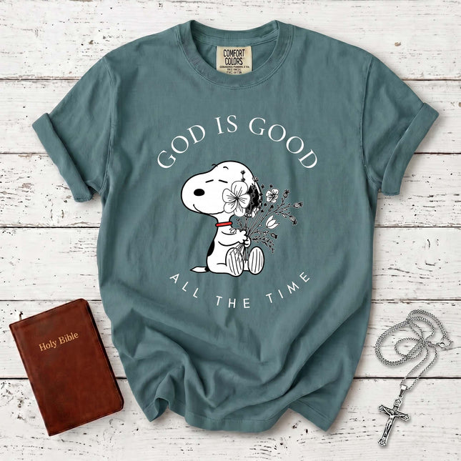 Comfort Colors Minimalist Christian Dog Floral T-Shirt