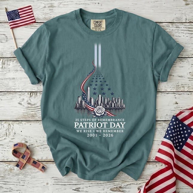 Comfort Colors 25th Anniversary Patriot Day 911 Remembrance Memorial Tribute T-Shirt
