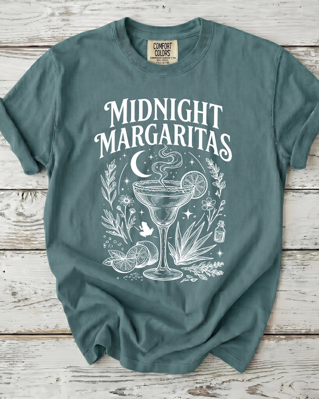 Comfort Colors Midnight Margaritas Witchy Cocktail Halloween T-Shirt