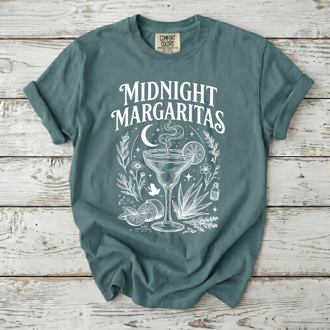 Comfort Colors Midnight Margaritas Witchy Cocktail Halloween T-Shirt