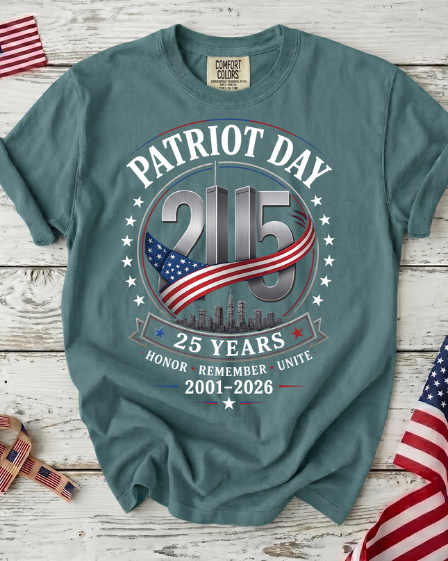 Comfort Colors 25th Anniversary Patriot Day 911 Honor Remember Unite T-Shirt